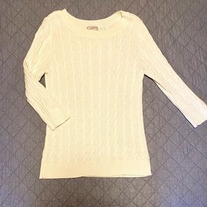❤️ LOFT sweater cardigan. Color: cream. Size XL